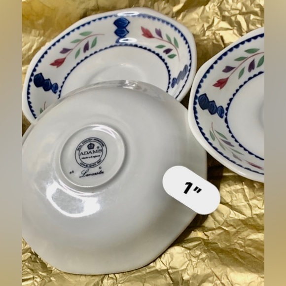 💎 Set of 4 Bread and Butter Plates in the Lancaster Pattern by Adams 💎#PG7 - Picture 9 of 9